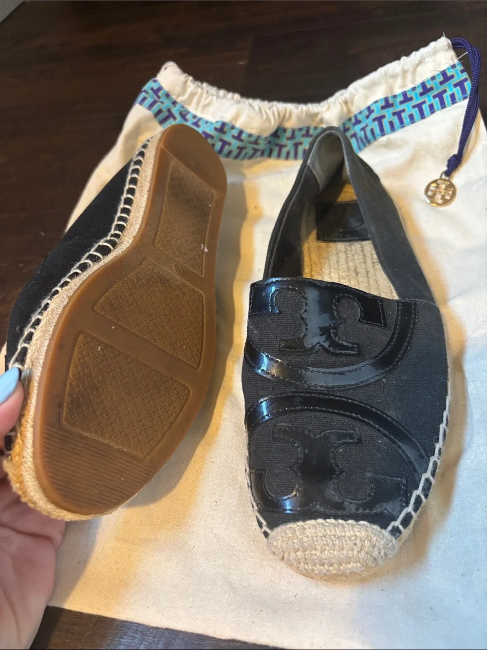 Tory Burch black canvas